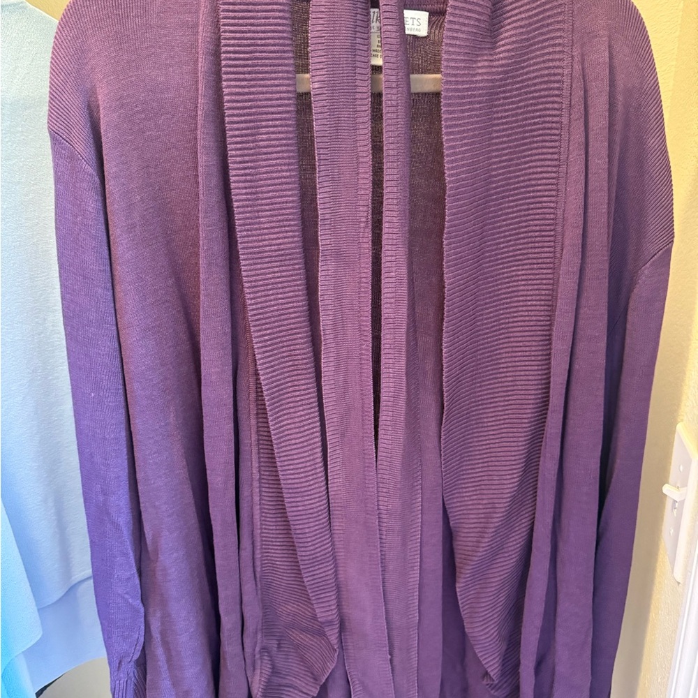 Diane Von Furstenberg Purple Silk Cardigan